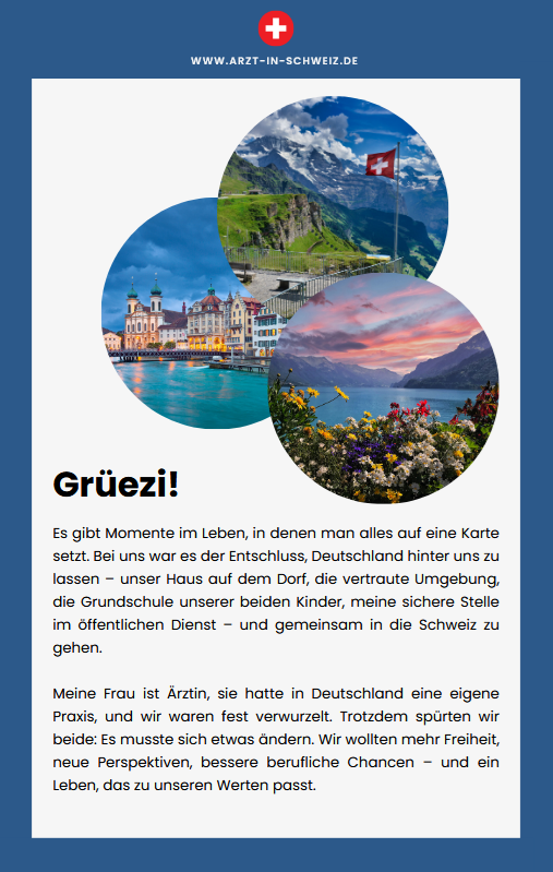 Die ersten 100 Tage als Arzt in der Schweiz – Erfahrungsbericht und Fahrplan für erfolgreiche Auswanderung