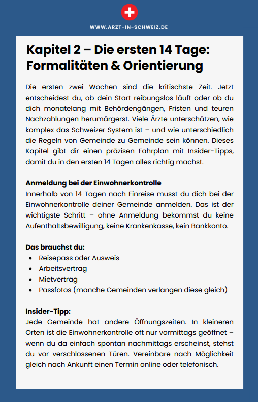 Checkliste und Erfahrungsbericht: Mit Familie und als Arzt in der Schweiz ankommen