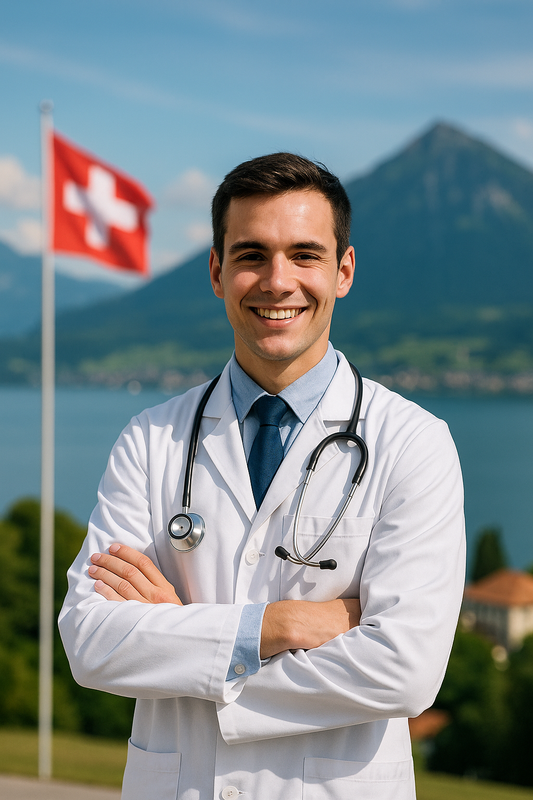 Im Video erklärt Ruben, Auswanderungsberater und Wirtschaftsjurist, das Arzt-Paket Light. Es bietet eine Videokonferenz mit individueller Einschätzung, Recherchen und Tipps, damit Ärzte sicher und ohne teure Fehler in der Schweiz starten können.